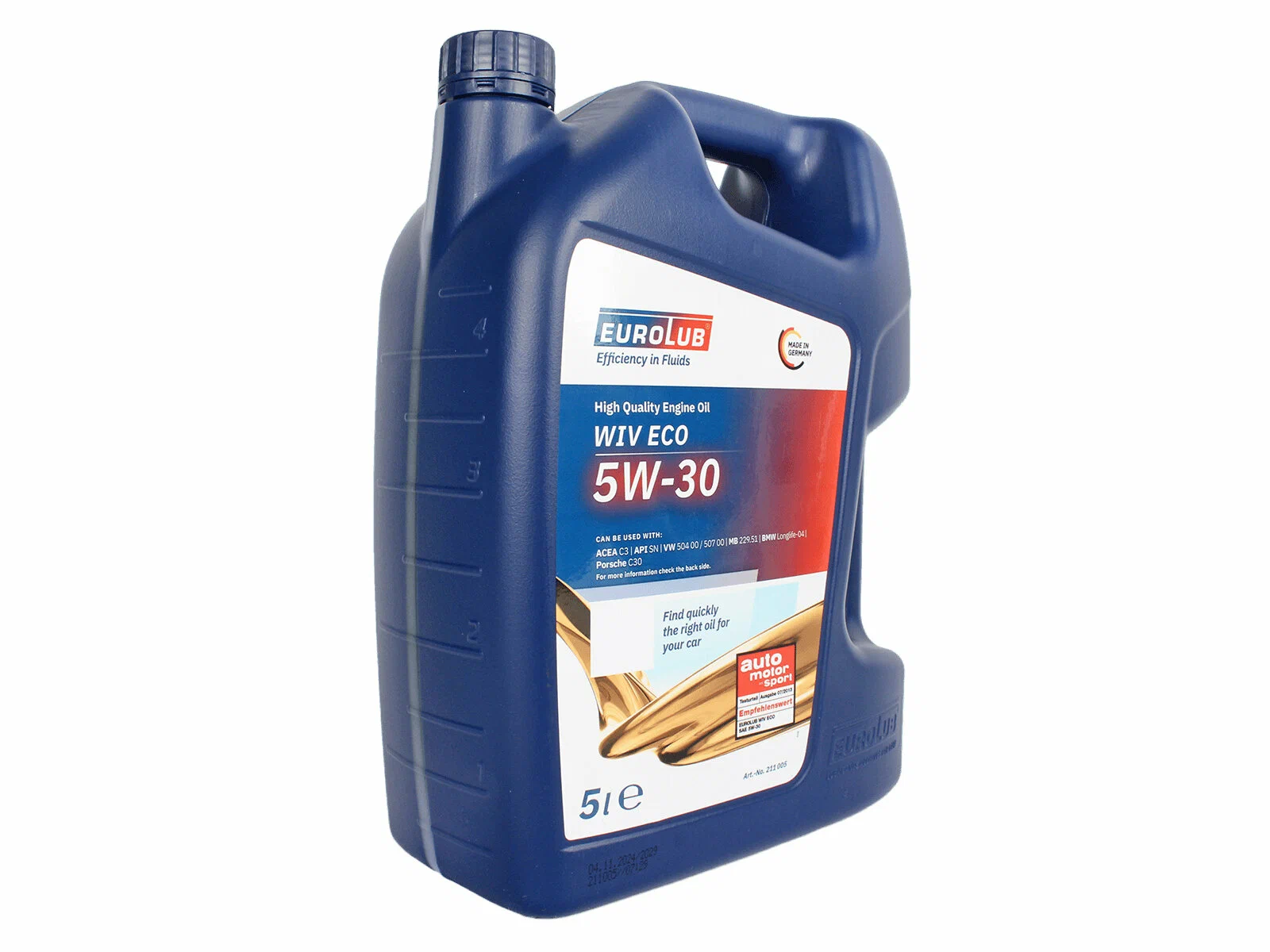 Motor Yagi Eurolub Wiv Eco 5W-30 5L — əlavə foto