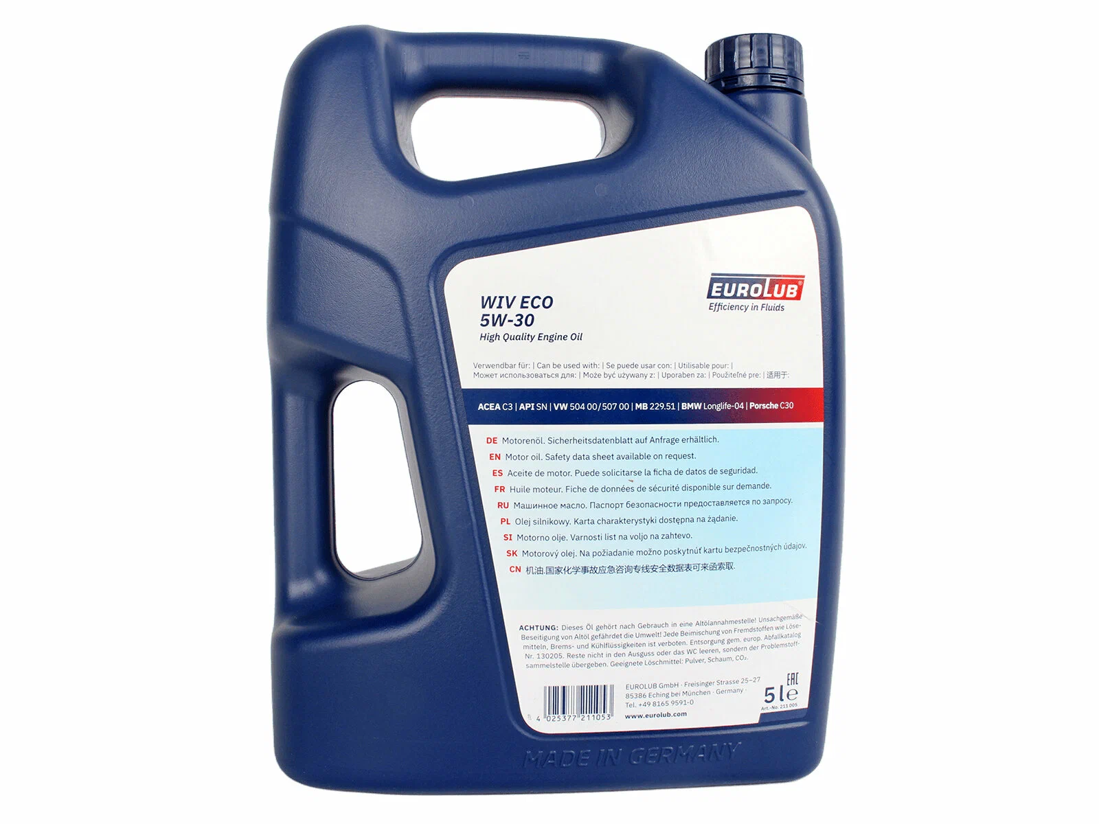 Motor Yagi Eurolub Wiv Eco 5W-30 5L — əlavə foto