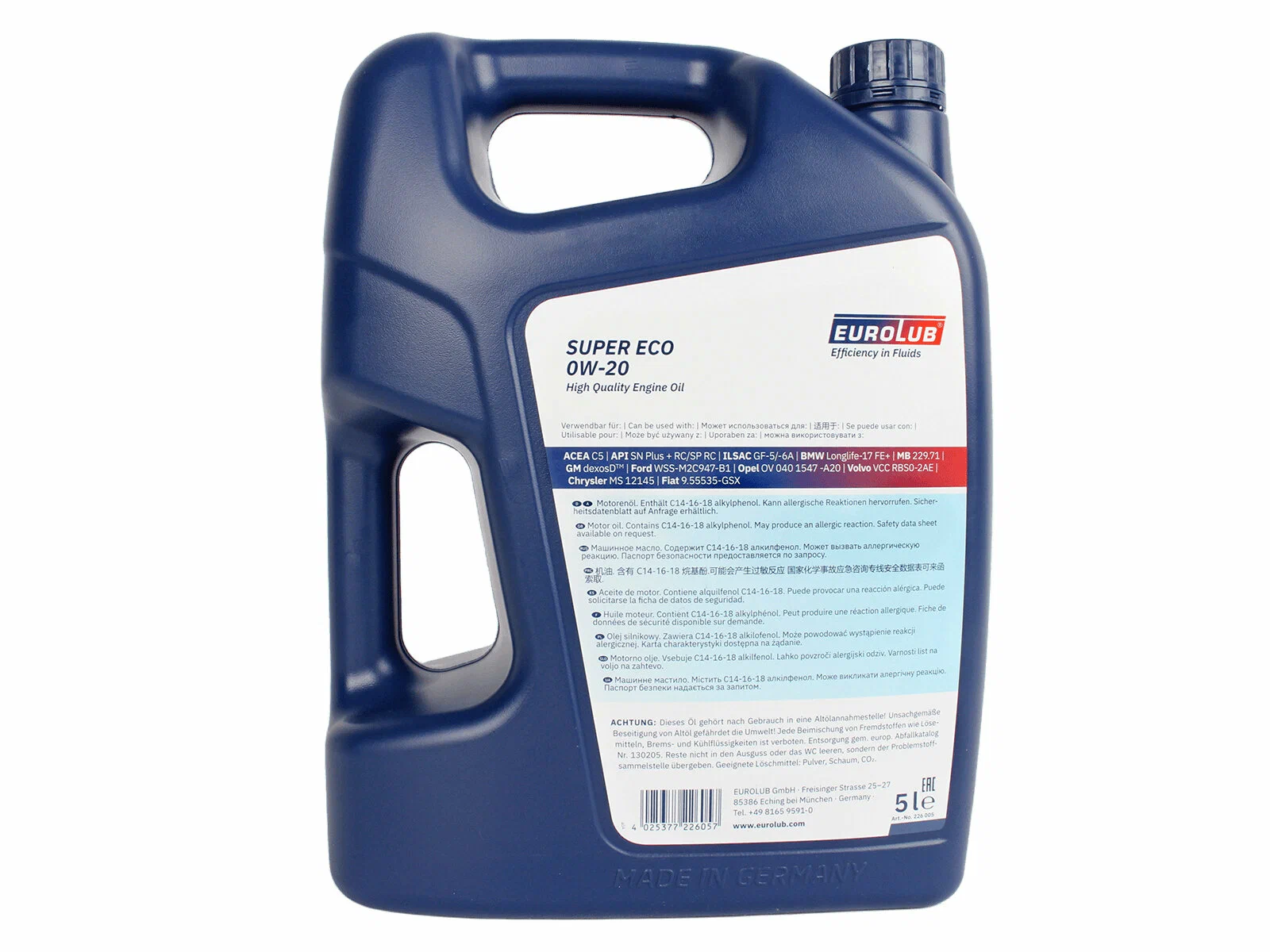 Motor Yagi Eurolub Super Eco 0W-20 5L — əlavə foto