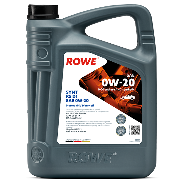 MOTOR YAGI ROWE HIGHTEC SYNT RS D1 SAE 0W-20 4L