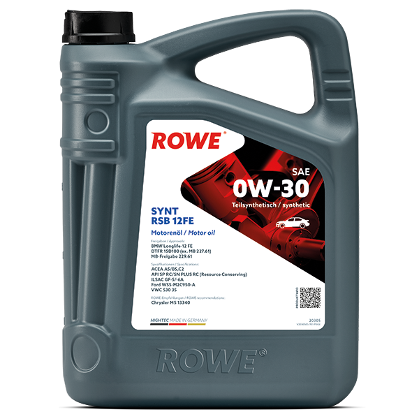Motor Yagi Rowe Hightec Synt Rsb 12Fe Sae 0W-30 5L — ROWE