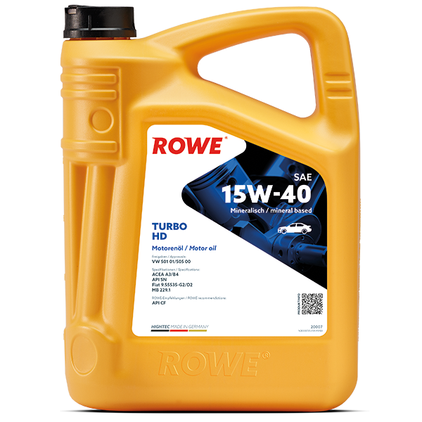 Motor Yagi Rowe Hightec Turbo Hd Sae 15W-40 5L — ROWE