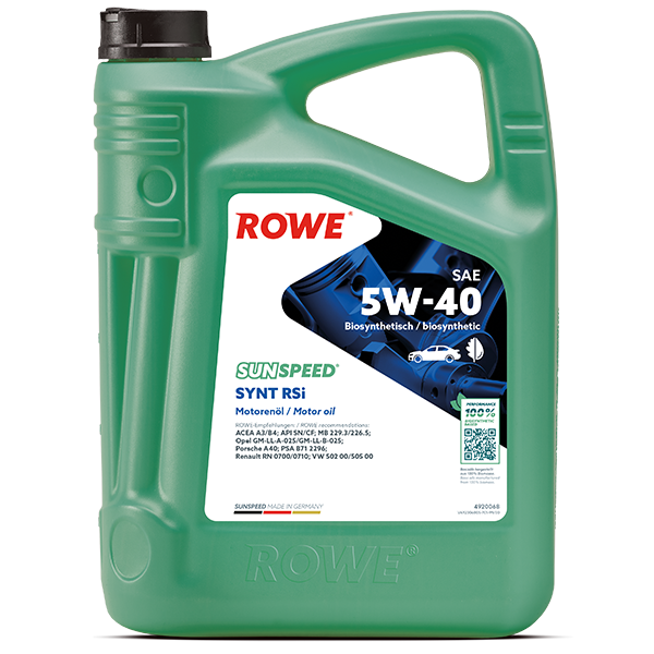 MOTOR YAGI ROWE SUNSPEED SYNT RSI SAE 5W-40 5L