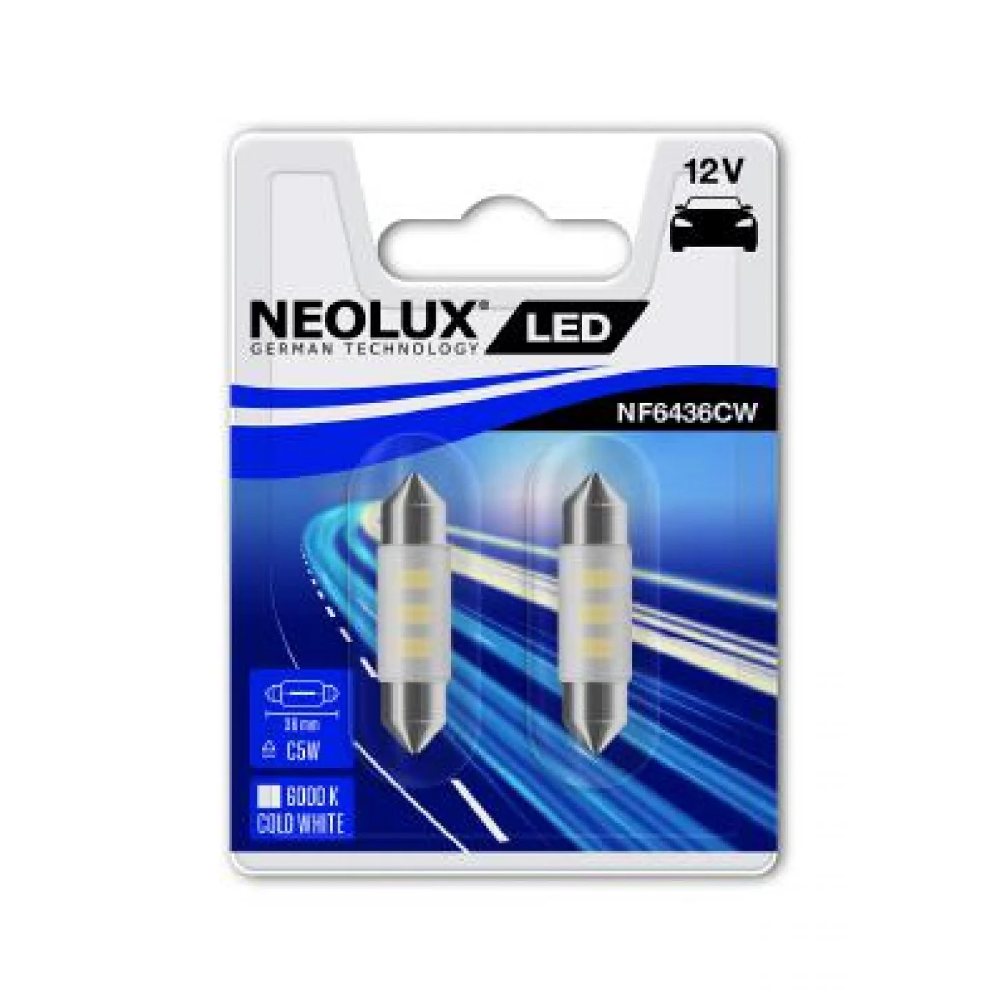 Lampa Diod Ag C5W 6000K  2Eded