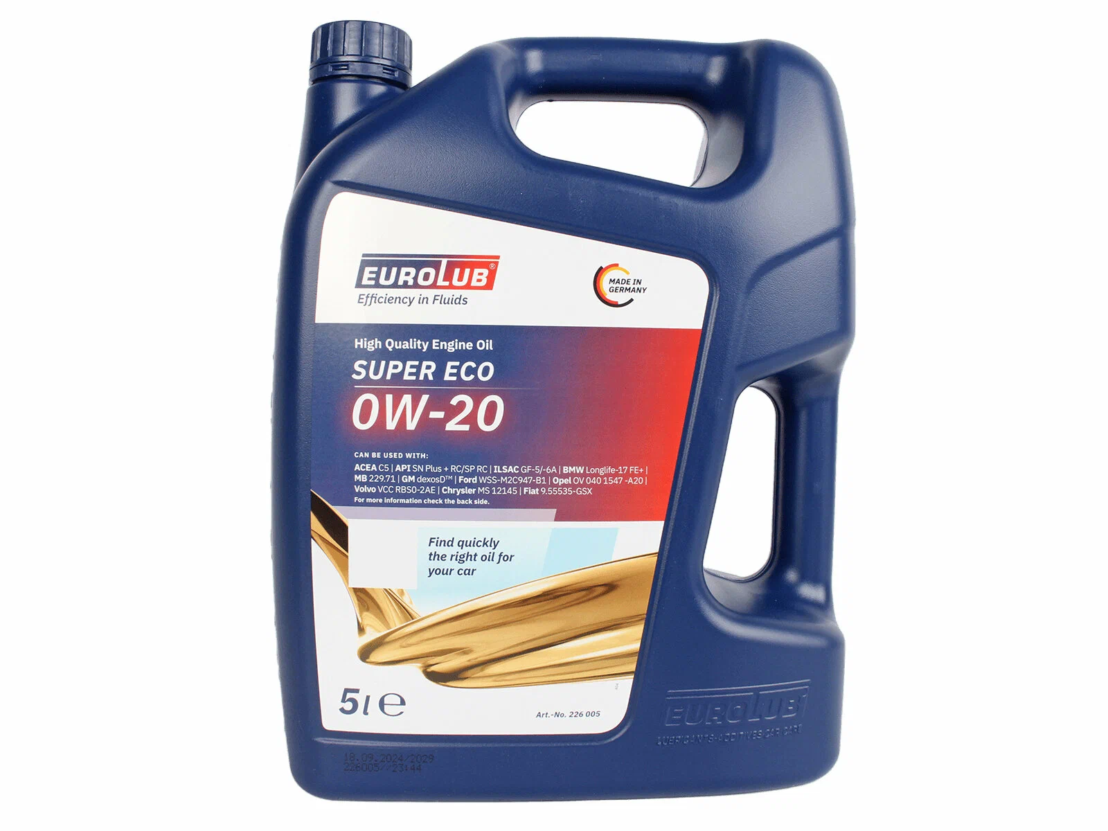 Motor Yagi Eurolub Super Eco 0W-20 5L