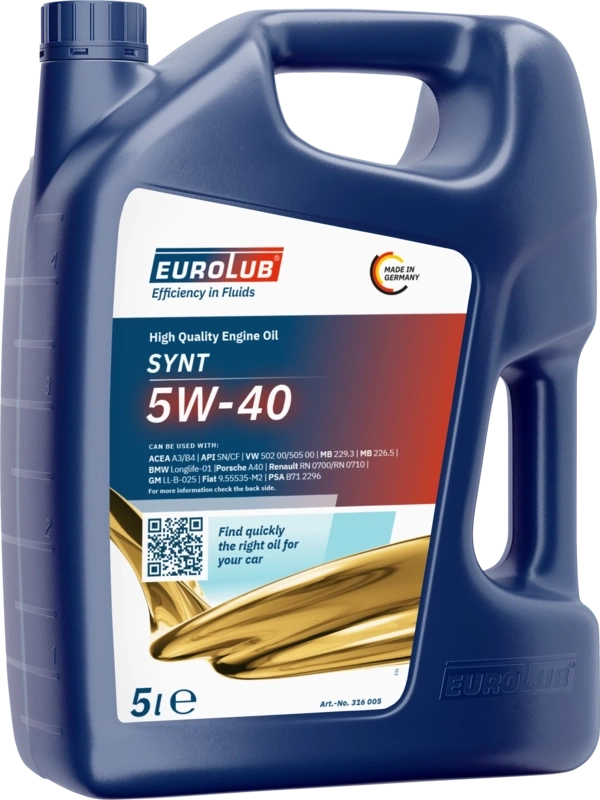 Motor Yagi Eurolub Synt 5W-40 4L — foto