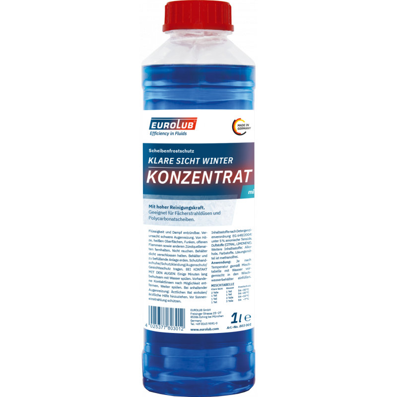 Cam Suyu Eurolub Klar Sicht Winter Concantrate 1L — EUROLUB