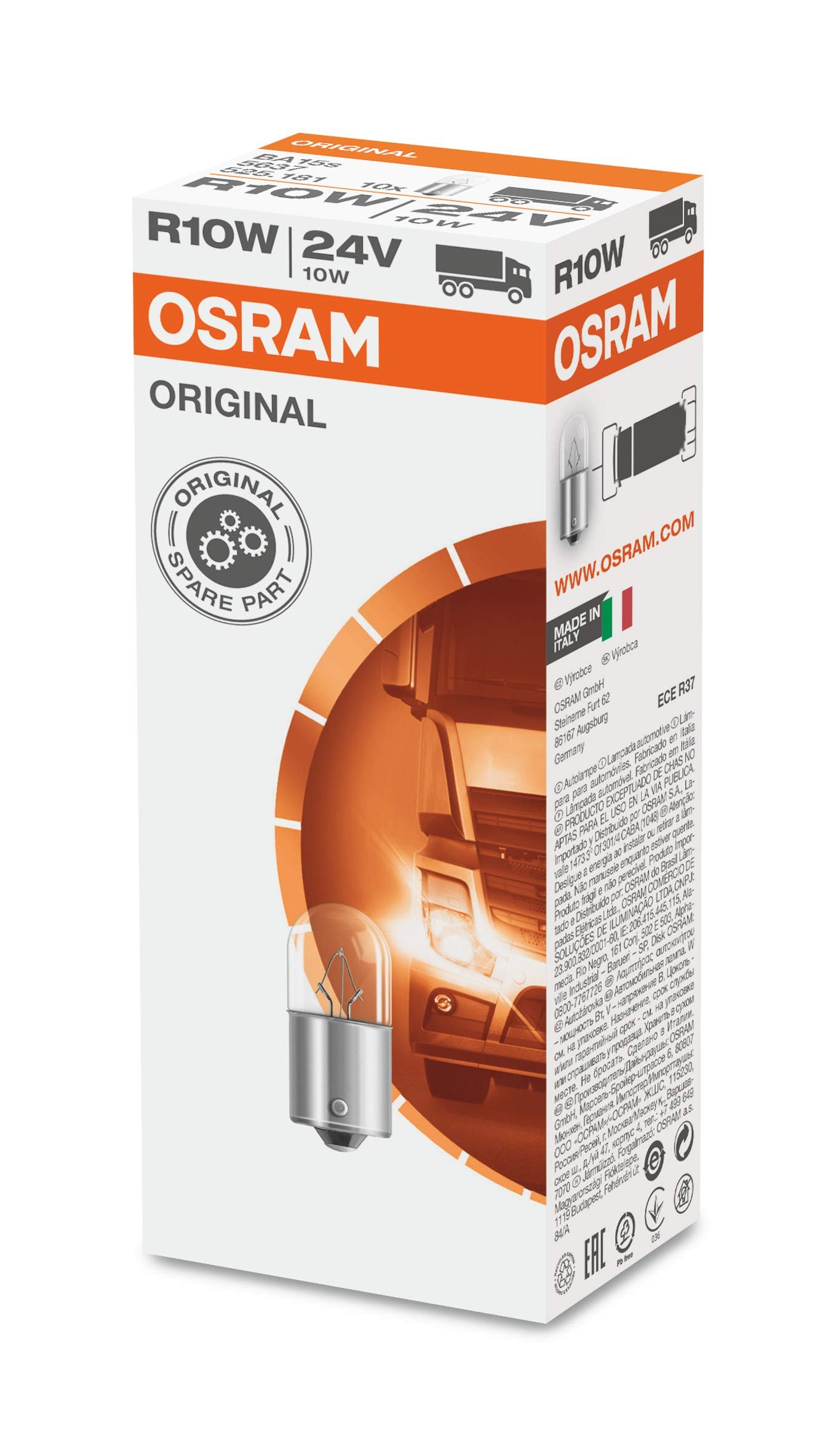 Lampa R10W 10W 24V (Ba15S Unv1) — OSRAM